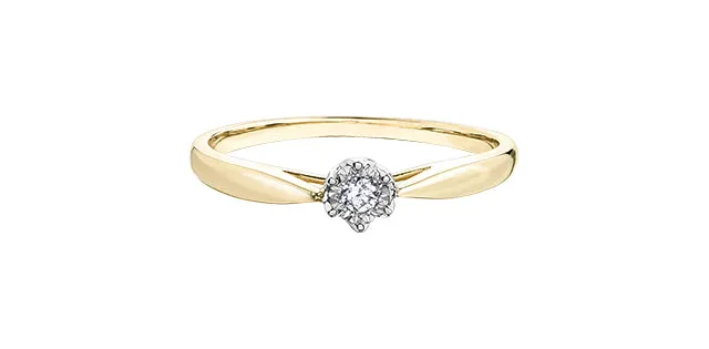 10K Yellow/White Gold "Illuminaire" Diamond Engagement Ring