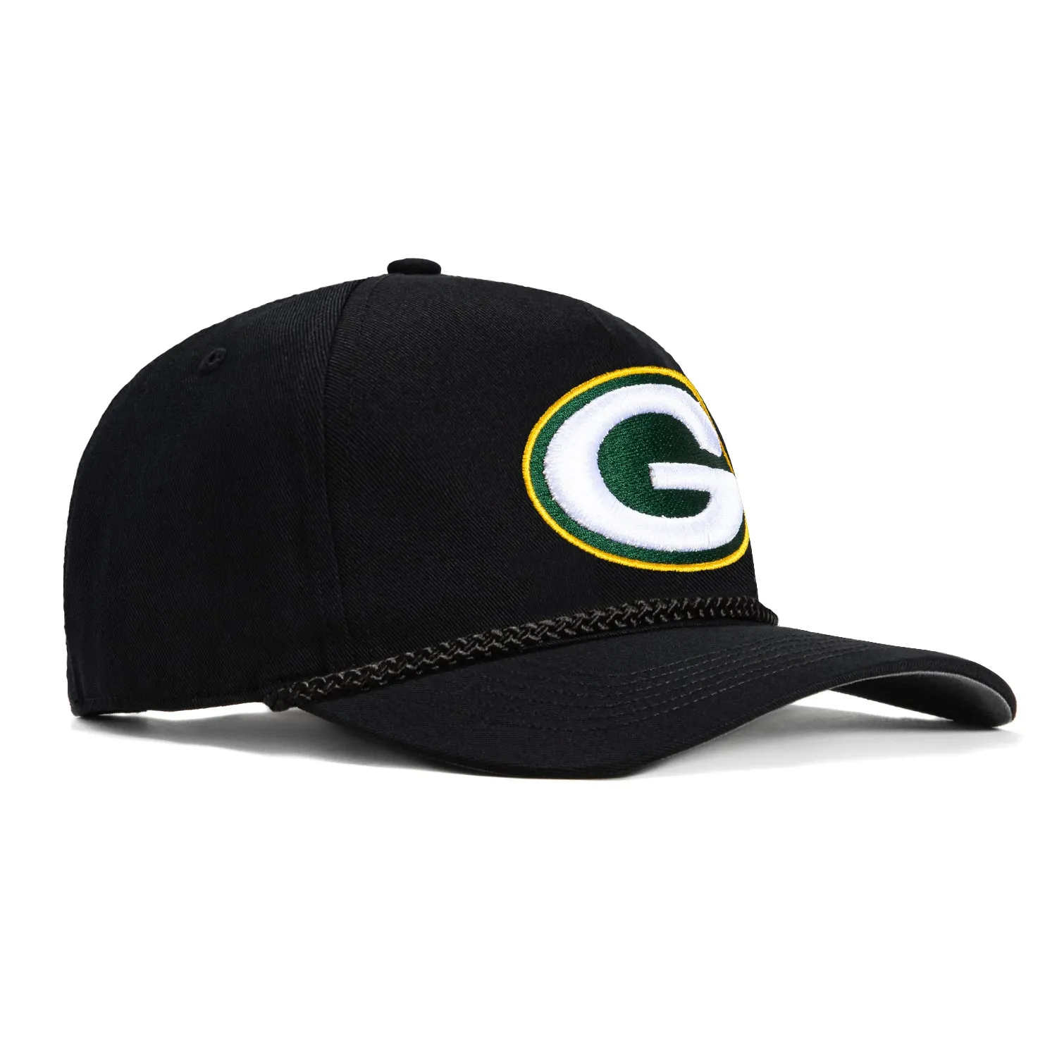 47 Brand Hitch Green Bay Packers Snapback Rope Hat - Black