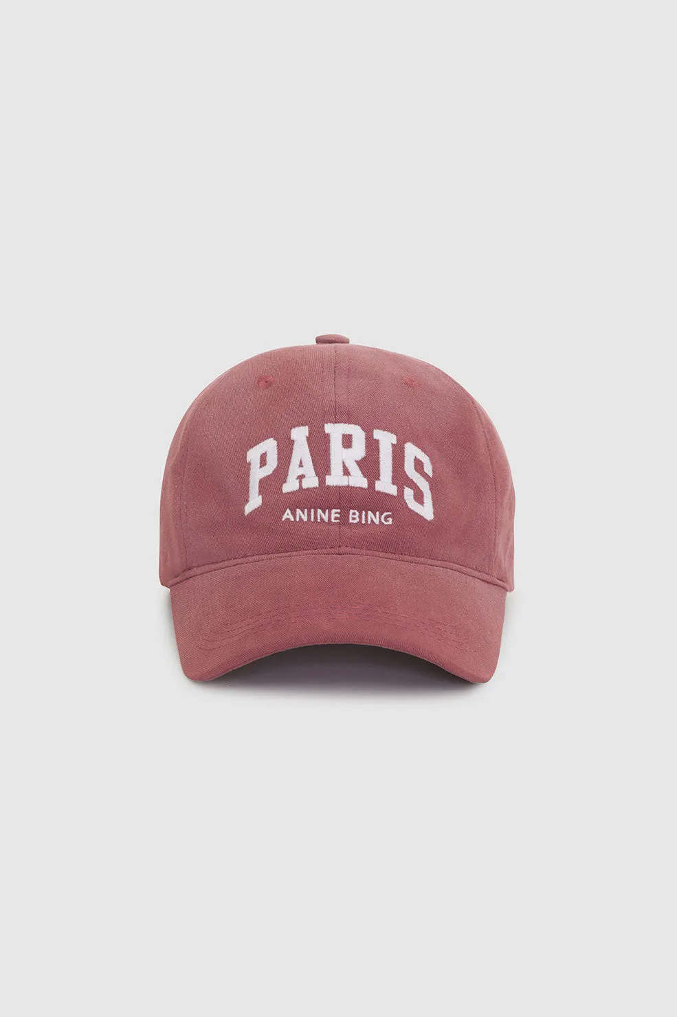 Anine Bing - Jeremy Baseball Cap University Paris in Washed Faded Terracotta