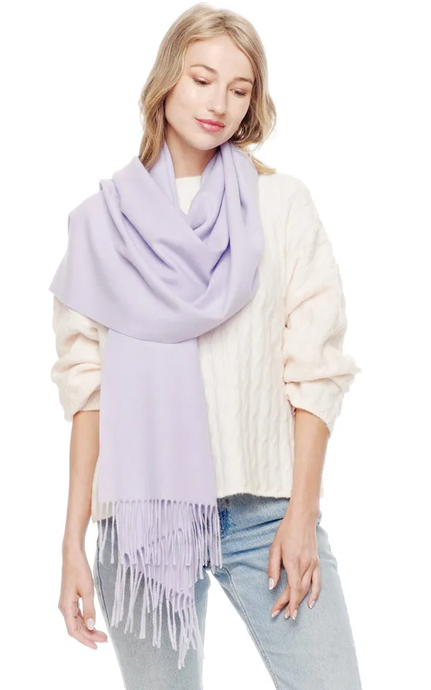 BASC2044 Solid Super Soft Cashmere Blended Oblong Scarf