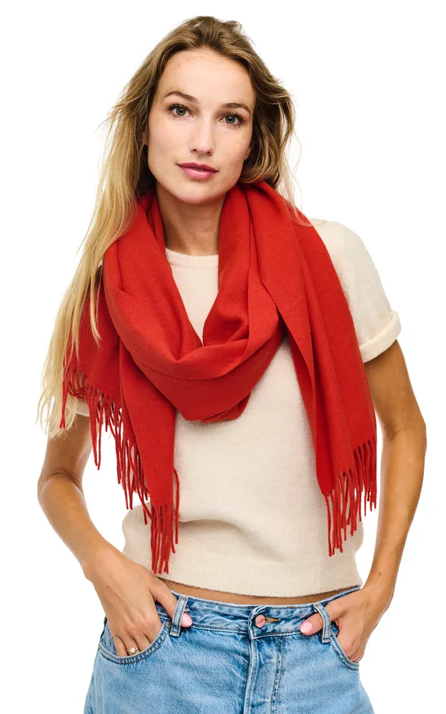 BASC2044 Solid Super Soft Cashmere Blended Oblong Scarf