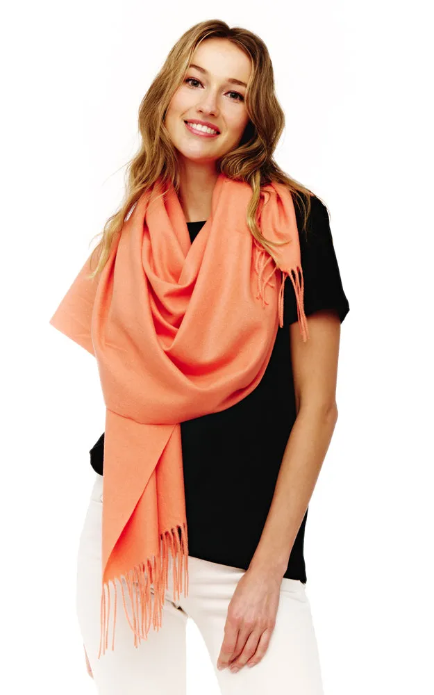 BASC2044 Solid Super Soft Cashmere Blended Oblong Scarf