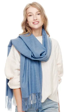 BASC2044H Heather Solid Super Soft Cashmere Blended Oblong Scarf