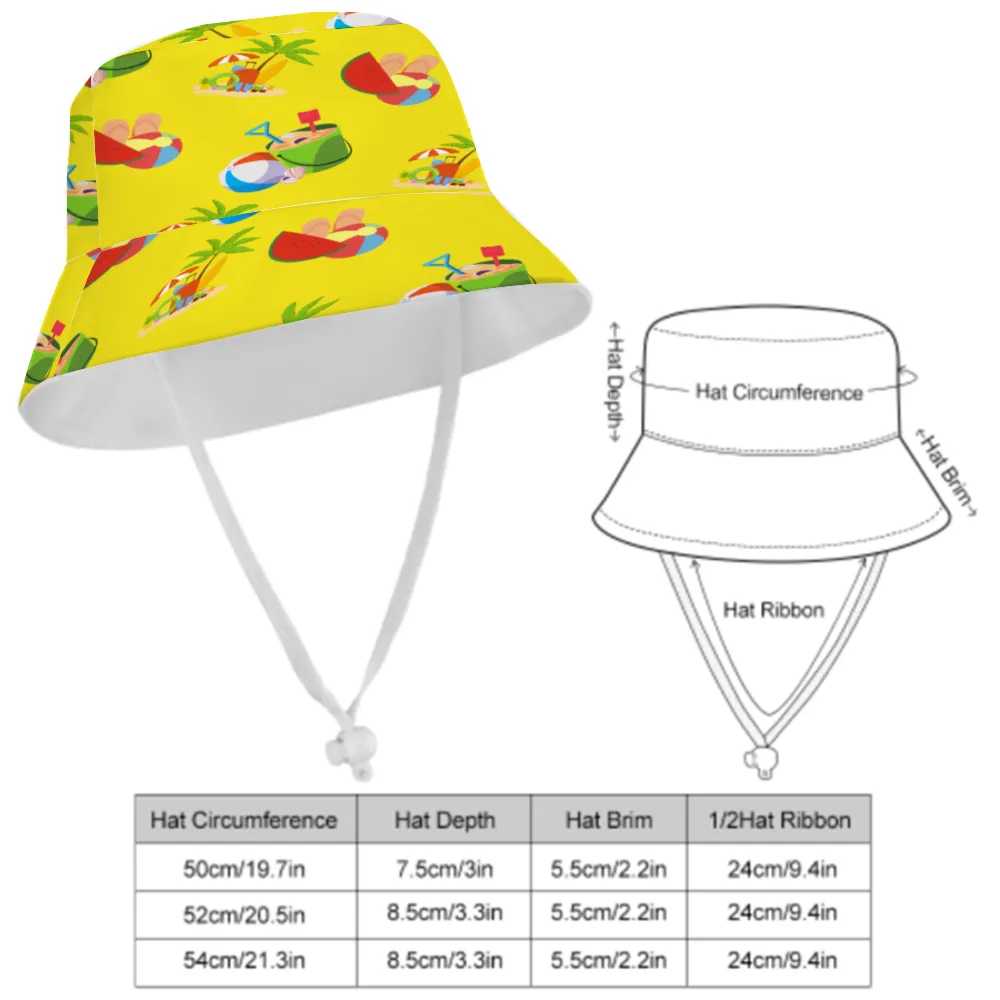 Beach goods Children's Fisherman's Hat, Sun Protection Casual Style Wide-Brimmed Fisherman's Hat