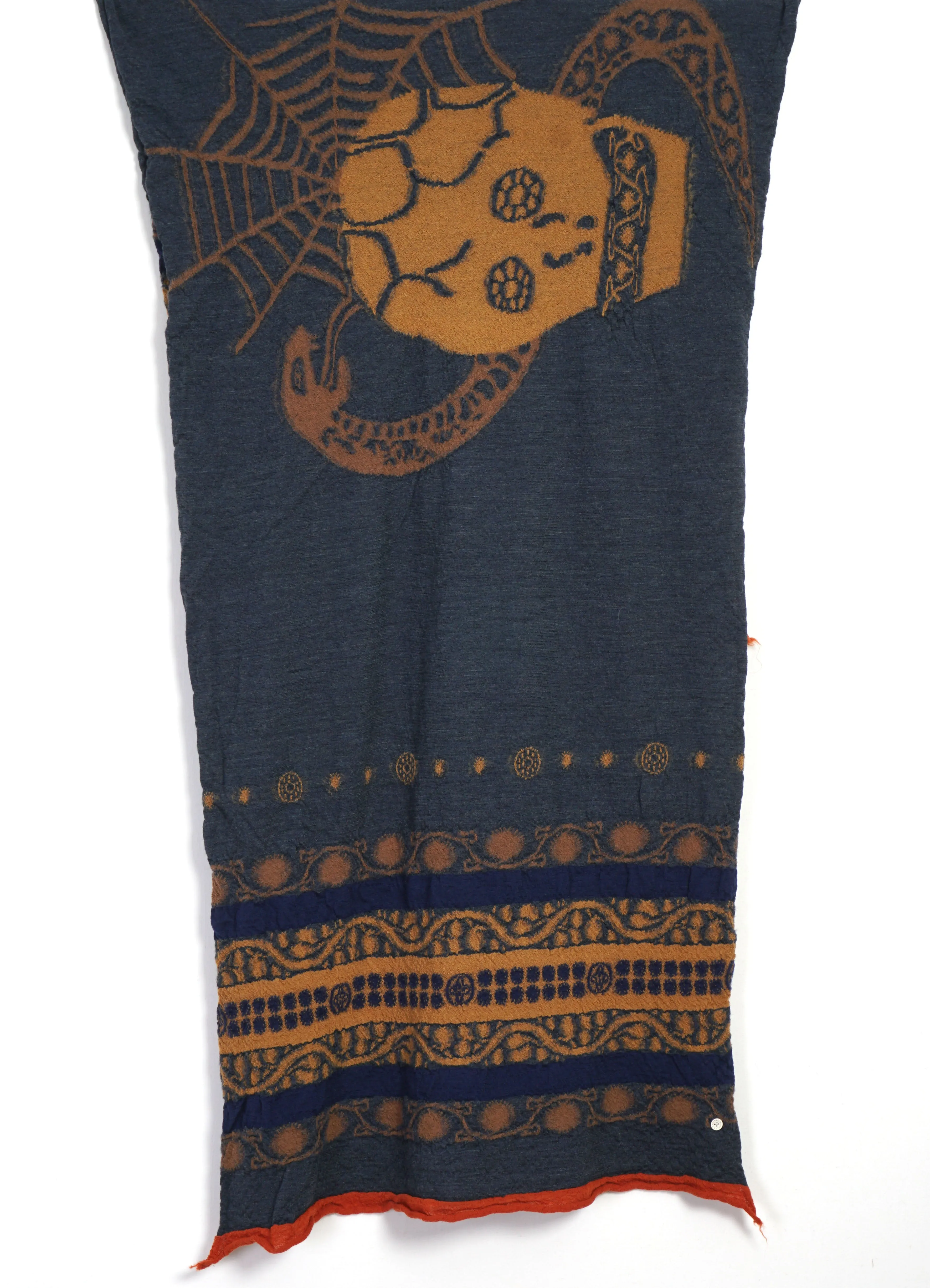 COPTIC SKULL | Compressed Wool Scarf | Navy