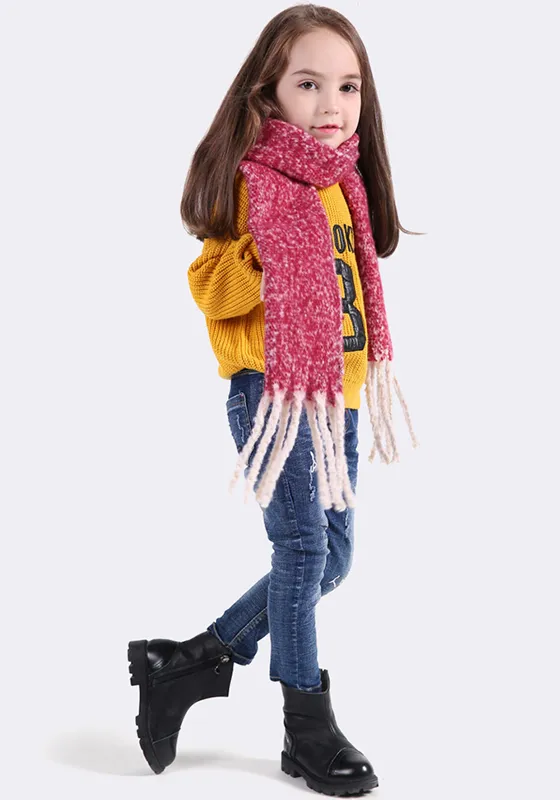 Cotton Knitted Tassel Scarf