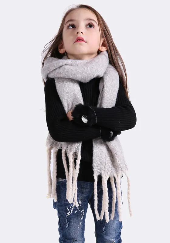 Cotton Knitted Tassel Scarf