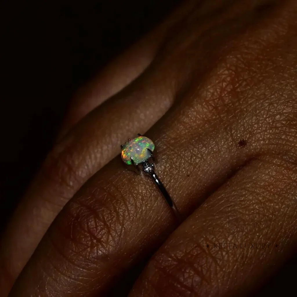 Delicate Gleam - Opal Ring