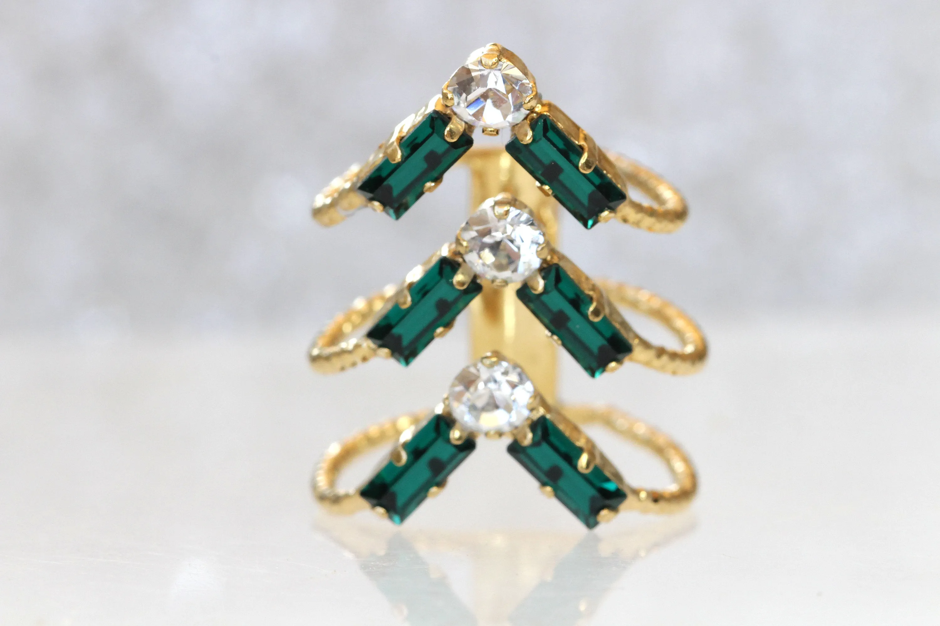 EMERALD Stacking RING SET