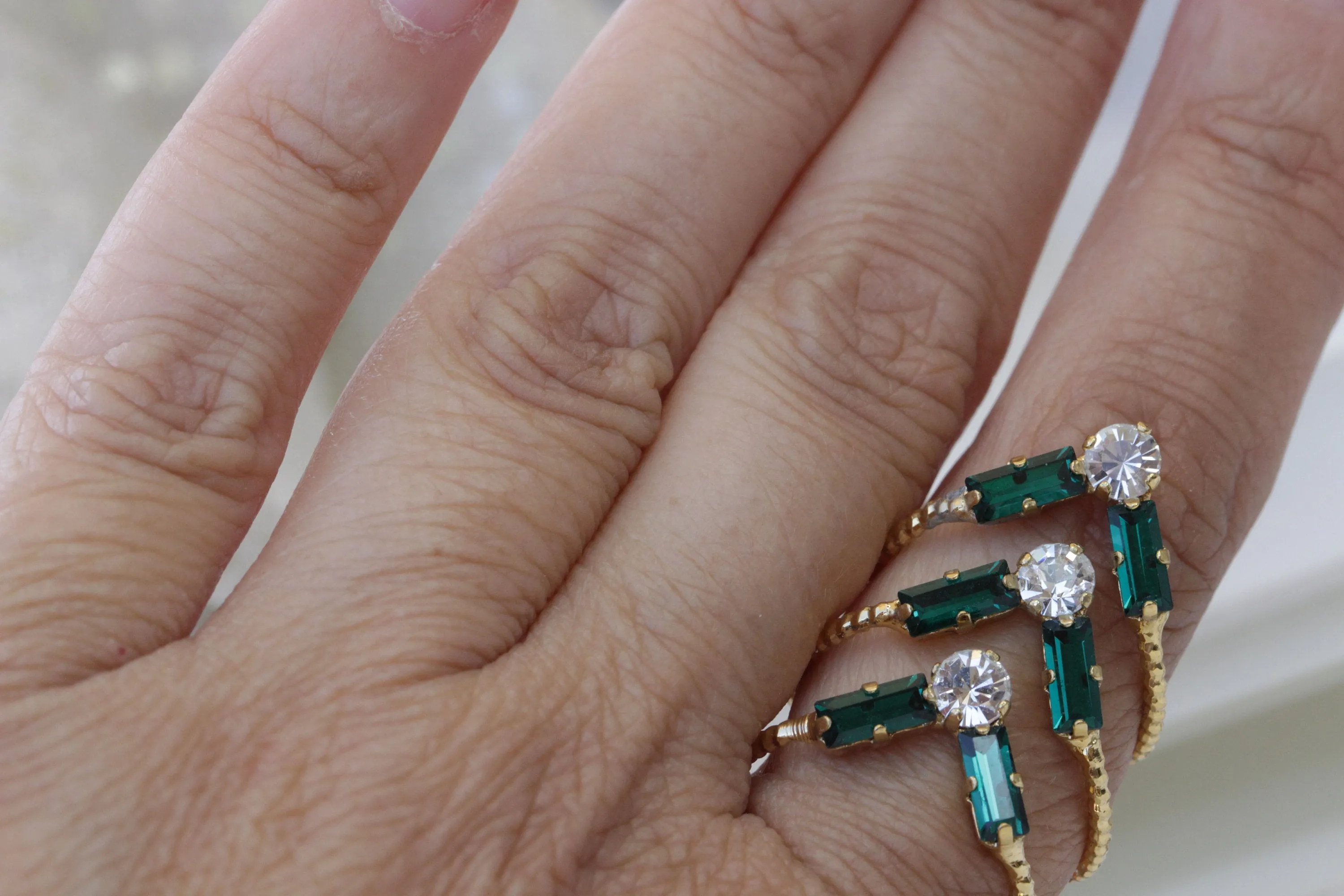 EMERALD Stacking RING SET