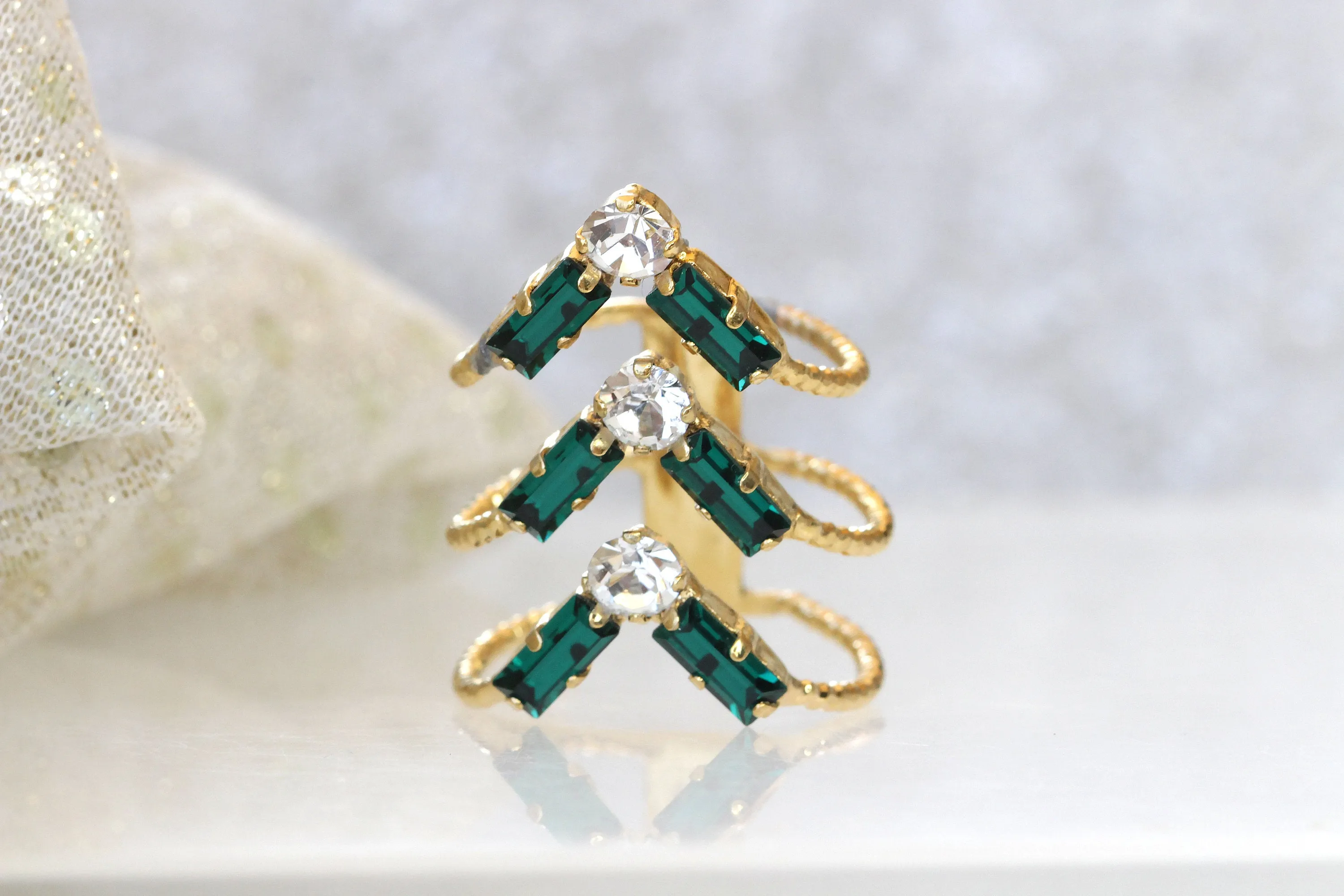 EMERALD Stacking RING SET