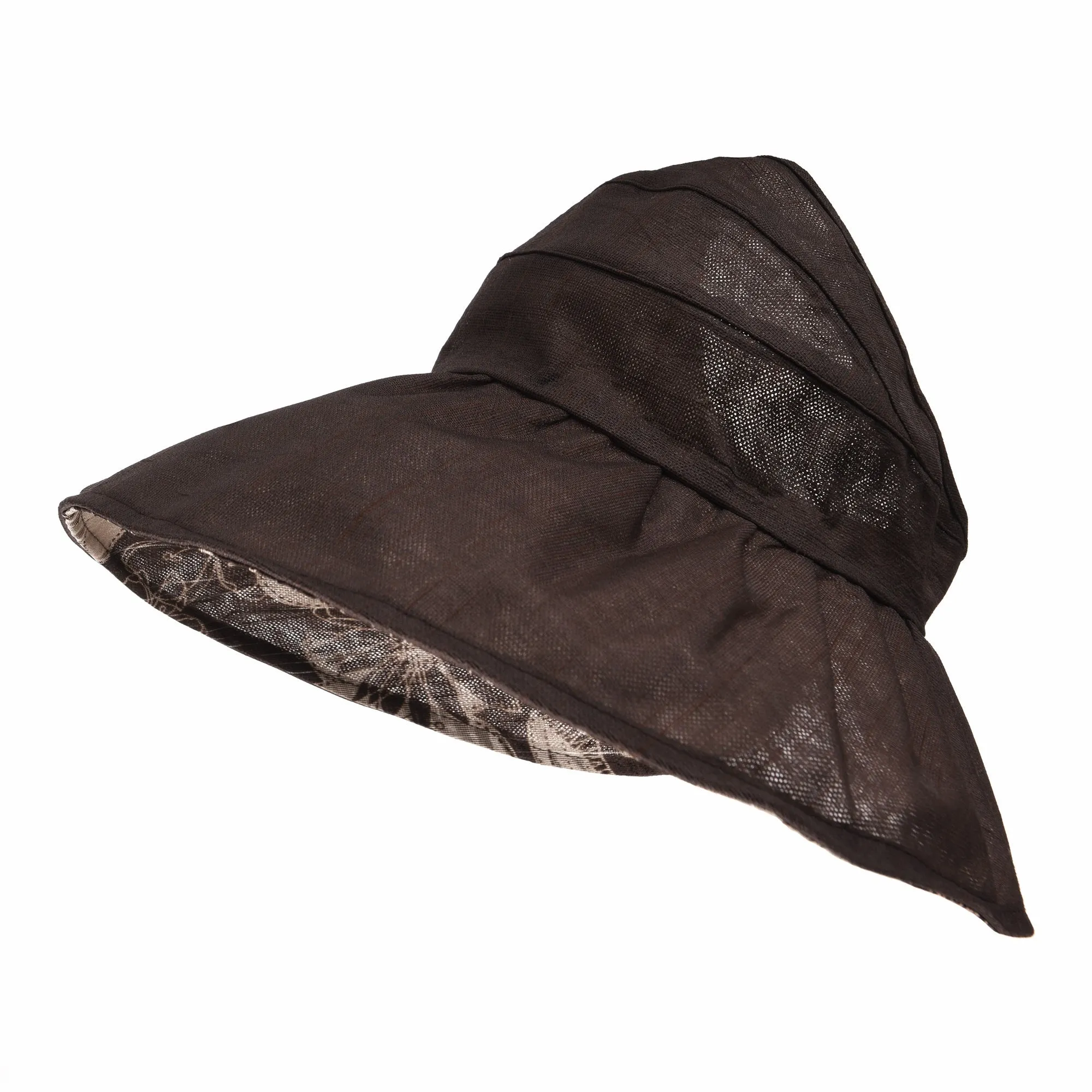 Floral Ladies Sun Visor Hat with Floppy Wide Brim SL9710