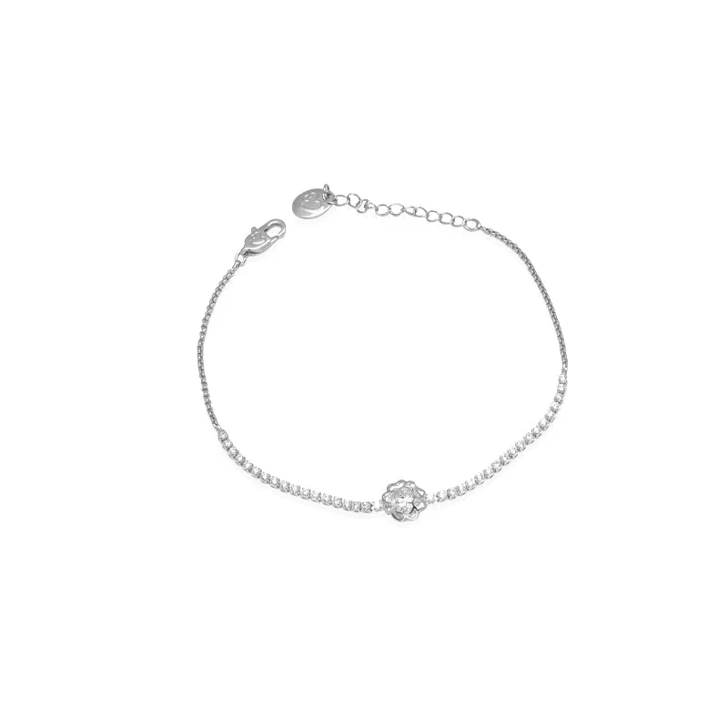 Flower Cubic Zirconia Bracelet