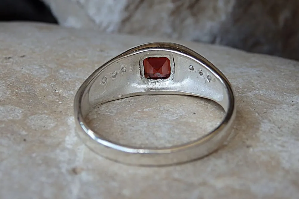 Garnet Signet Ring