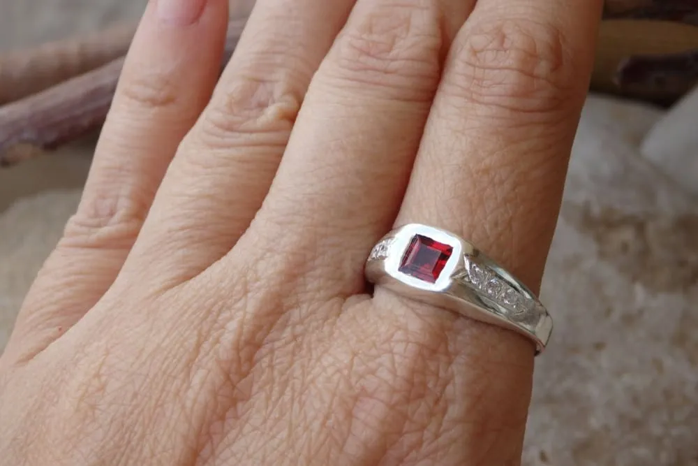 Garnet Signet Ring