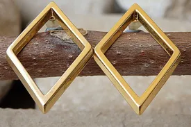 Gold Rhombus Earrings