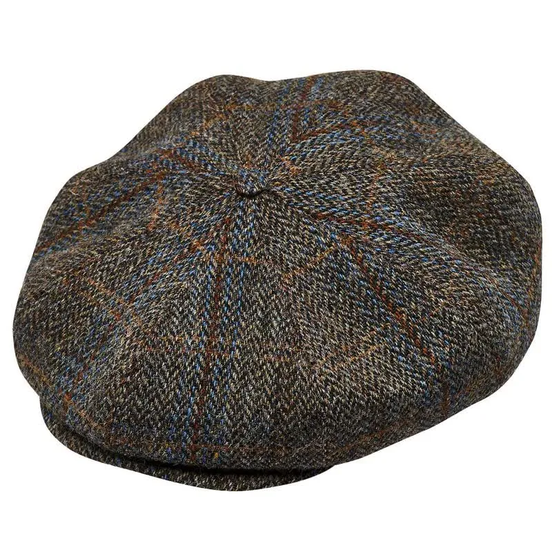 Harris Tweed Octagonal Peaky Blinders Beret Cap