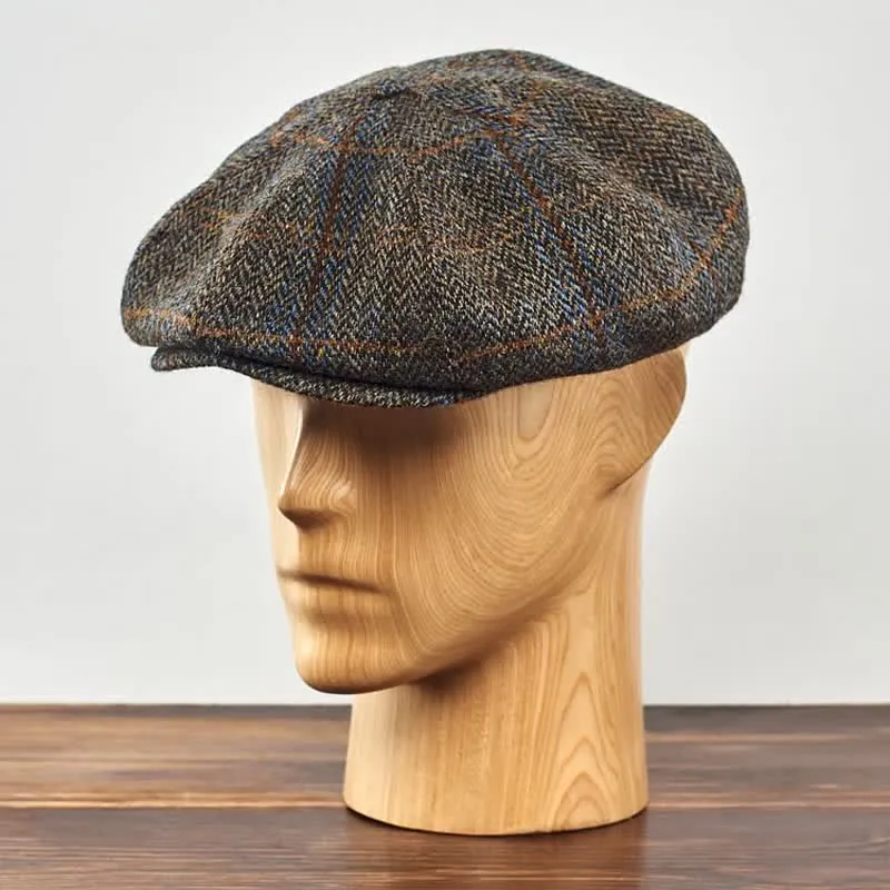 Harris Tweed Octagonal Peaky Blinders Beret Cap