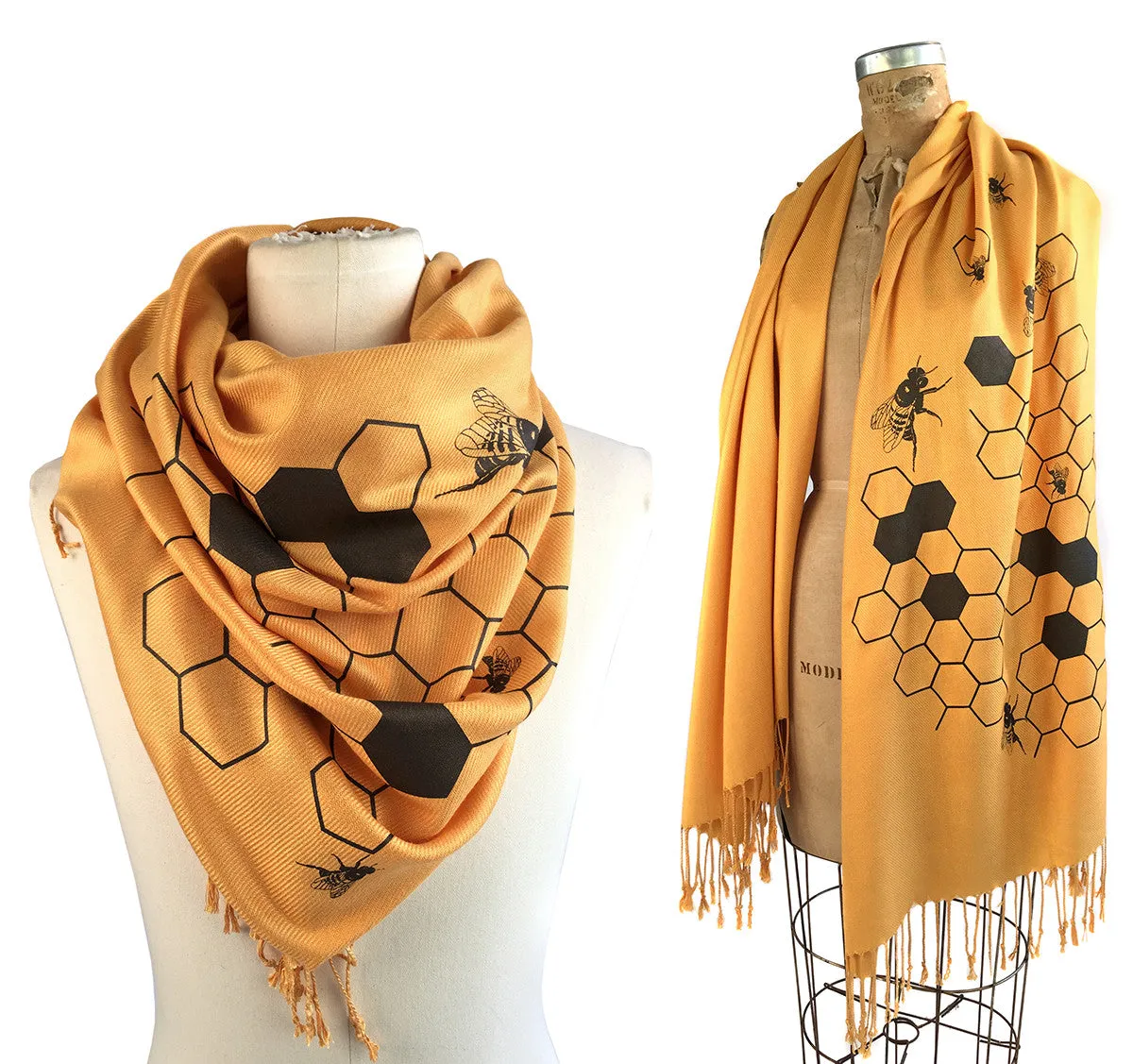 Honey Bee Scarf. "Oh Honey!" Pashmina