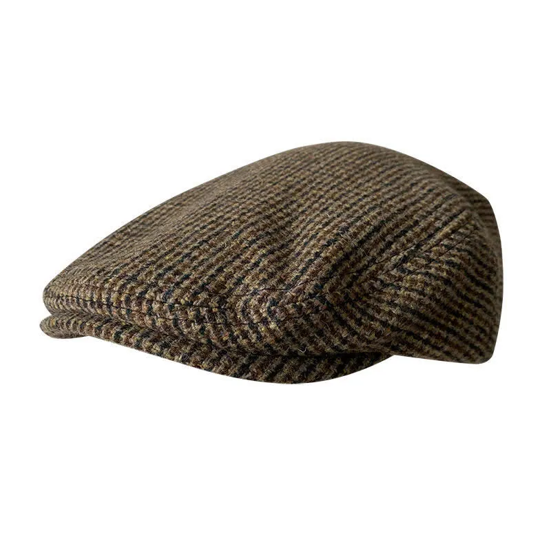 Leisure Ivy Houndstooth Beret Flat Cap