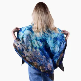 Oversized Blue Dream Silk/Wool Scarf