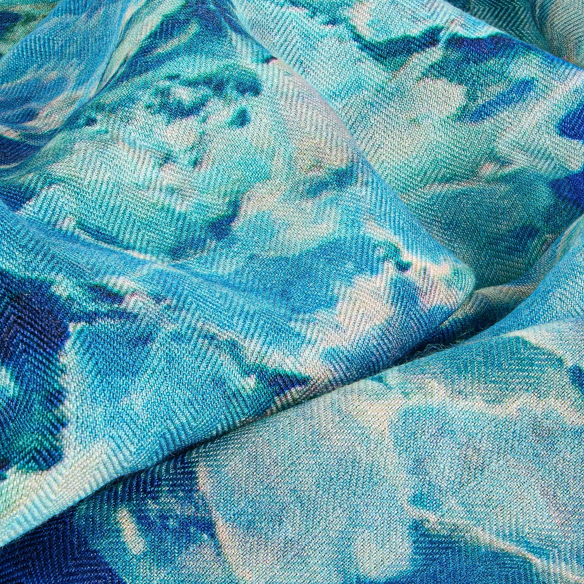 Oversized Blue Dream Silk/Wool Scarf