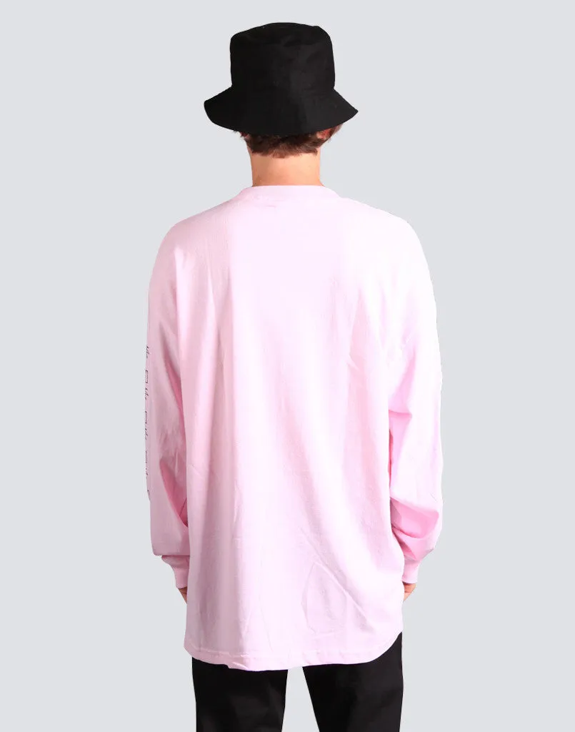 Palm Tree LS Tee - Pink