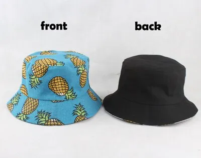 Panama Bucket Hat Men Women Summer Bucket Cap Banana Print Yellow Hat Bob Hat Hip Hop Gorros Fishing Fisherman Hat