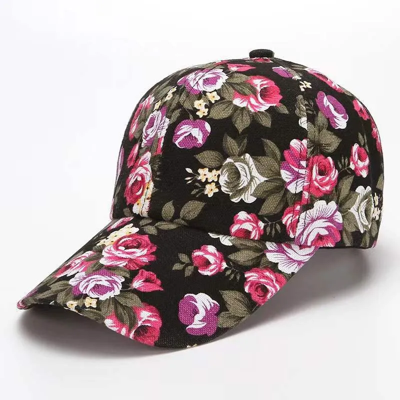 Pre Order:  Floral Cloth Duck Bill Baseball Cap