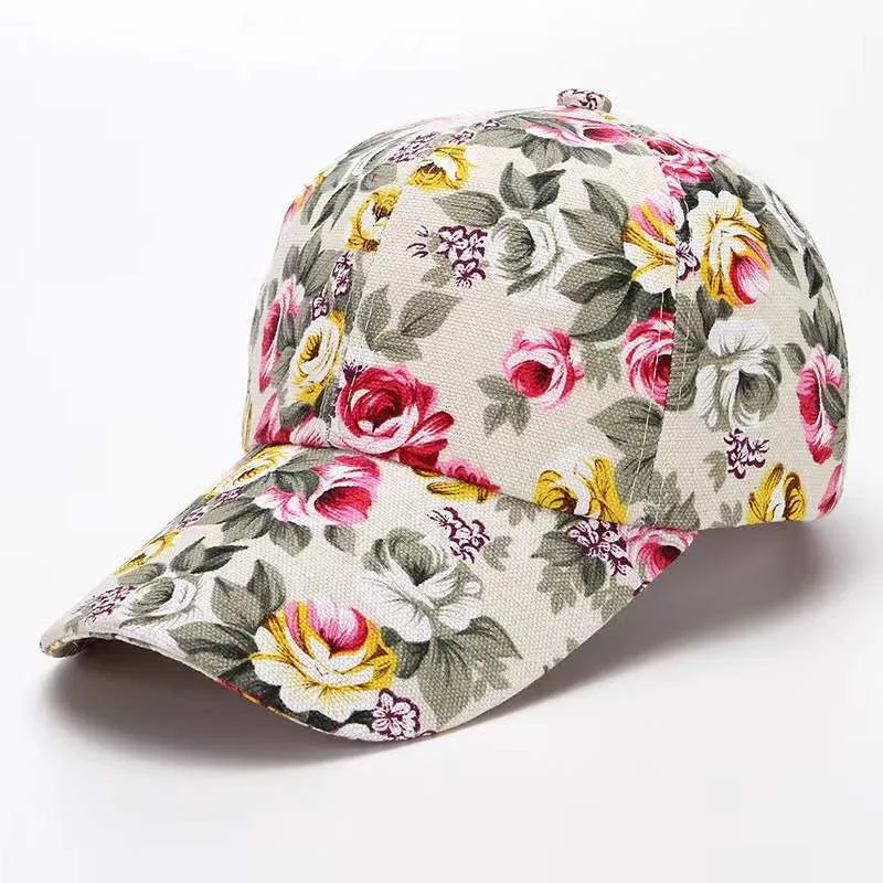 Pre Order:  Floral Cloth Duck Bill Baseball Cap