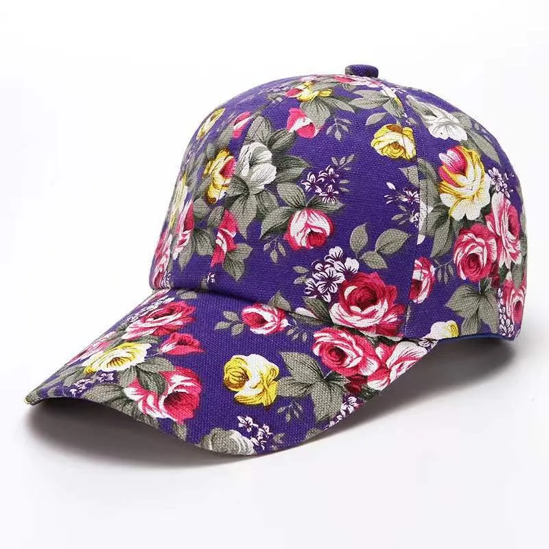 Pre Order:  Floral Cloth Duck Bill Baseball Cap