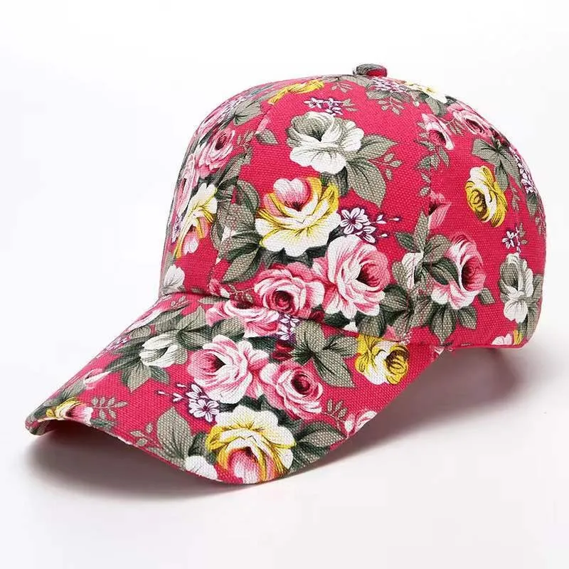 Pre Order:  Floral Cloth Duck Bill Baseball Cap