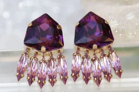 PURPLE AMETHYST  EARRINGS