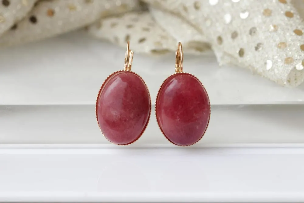 RED AGATE EARRINGS