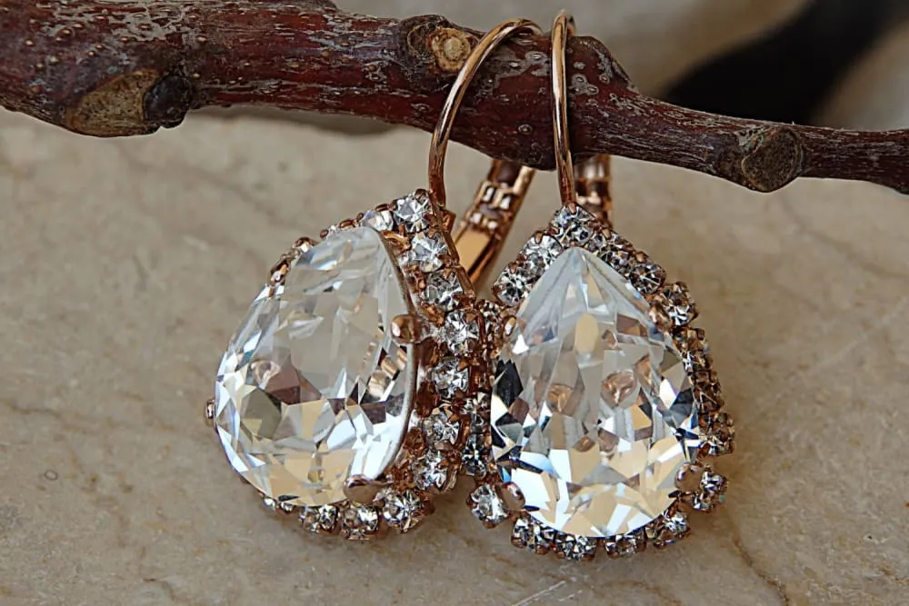 Rhinestone Clear Rebeka Earrings