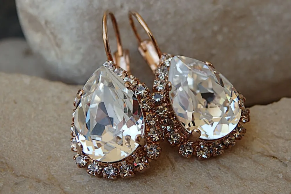 Rhinestone Clear Rebeka Earrings