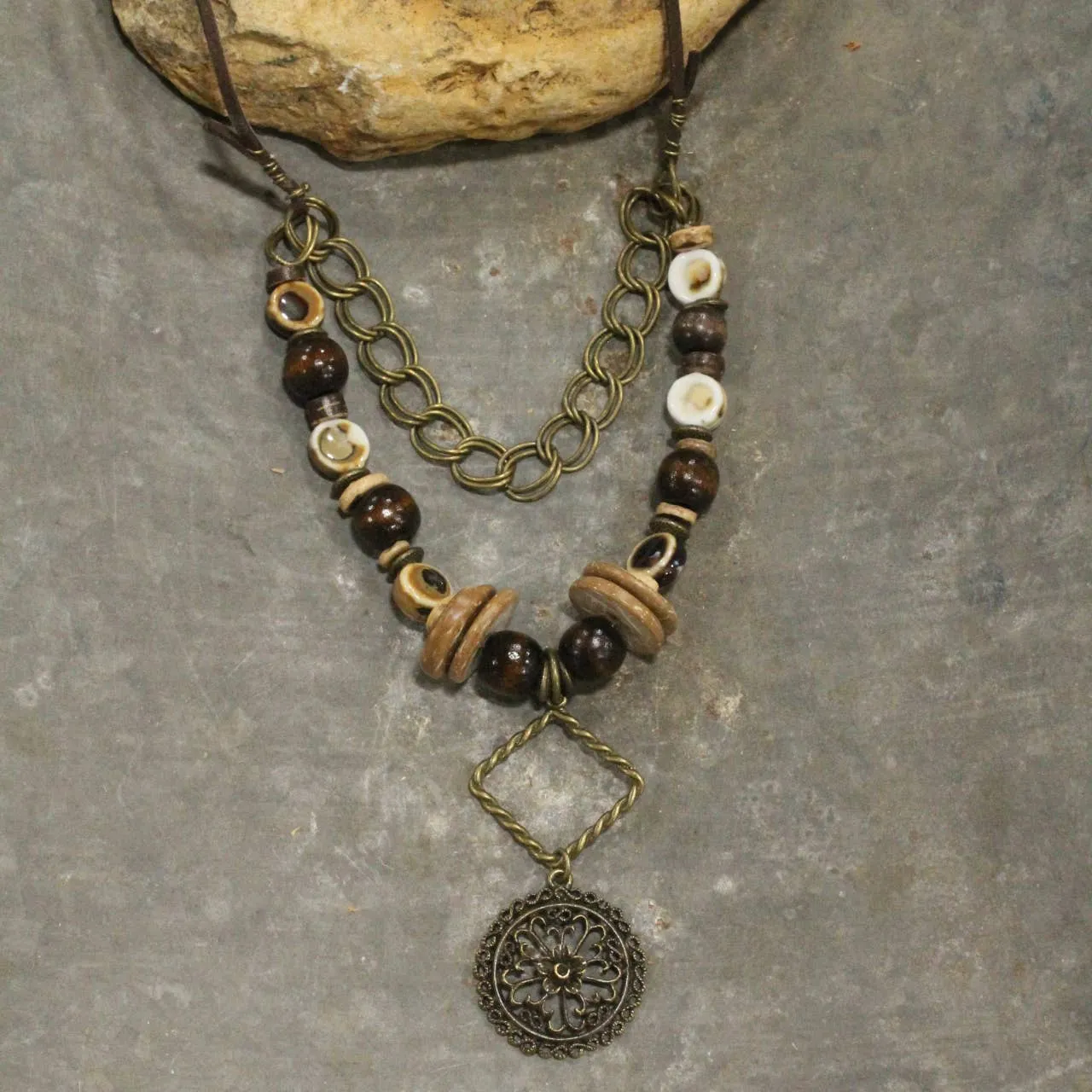 Sedona Earth Tones & Stone Layered Necklace