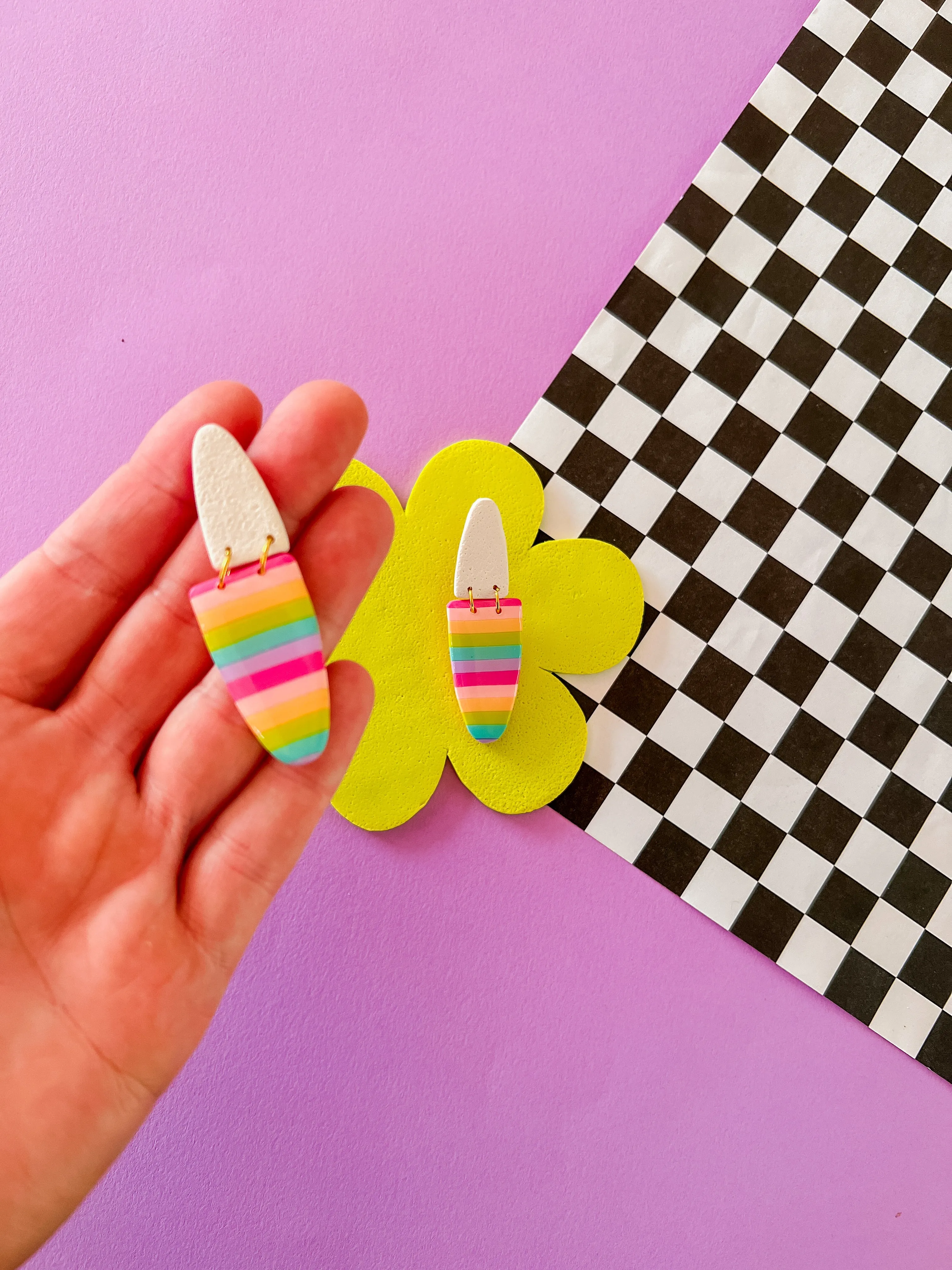 Smith Rainbow Earrings | Clay Earrings