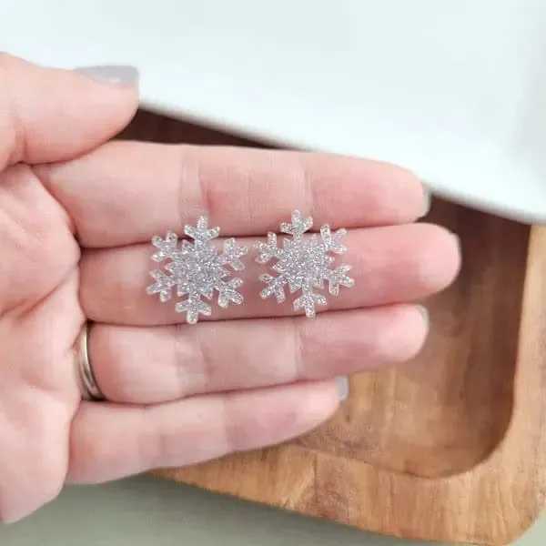 Snowflake Stud Earrings