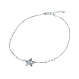 Starfish Sterling Silver Anklet