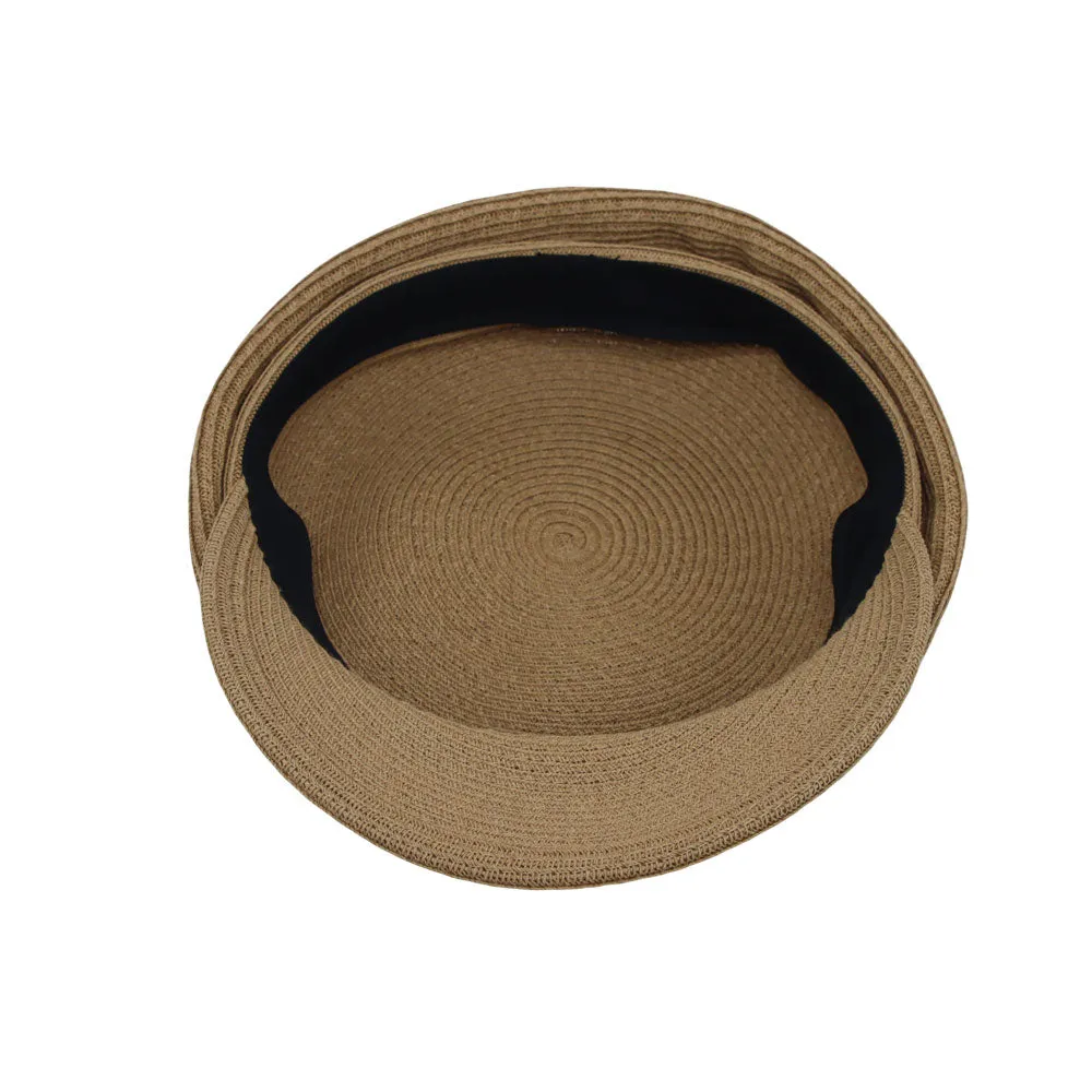 Summer Straw Newsboy Hat Beret Cap Bakerboy Visor Meshed Hat JDG1417