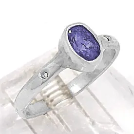 Tanzanite & Diamonds Ring (size 9 1/2)