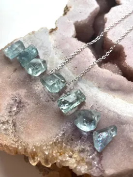 Tiny Aquamarine Gemstone Necklace