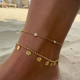 TRIO CRYSTAL ANKLET