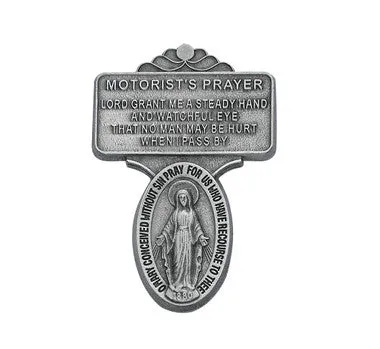 VISOR CLP,SIL MIRACULOUS MEDAL - VC-496S