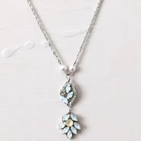 White Opal Vintage Style Necklace