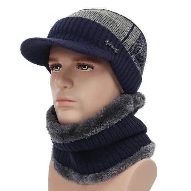 Winter Hats For Men Skullies Beanie Hat Balaclava Mask Gorras Bonnet Knitted Hat