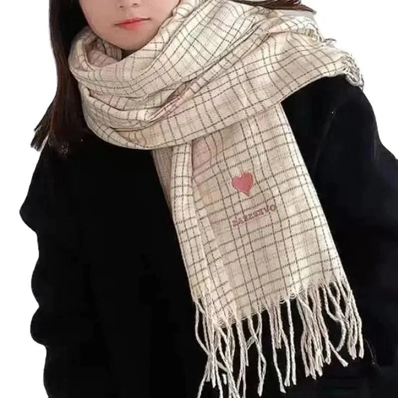 Women's Fashion Love Warm Faux Cashmere Shawl Scarf