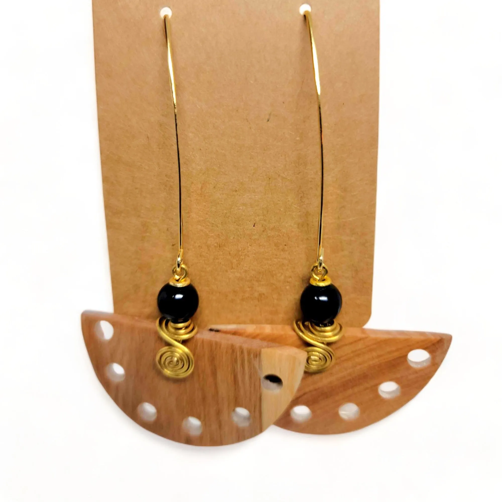 Wood Earrings| Wood Teardrop Earrings | Wooden Statement Earrings | Wood Hoop Earrings | Trendy Earrings