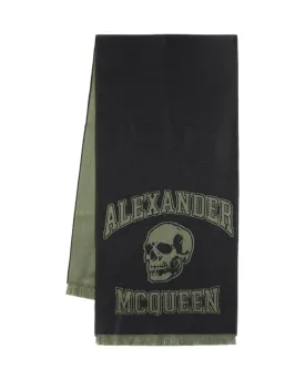 Wool Skull Logo Scarf